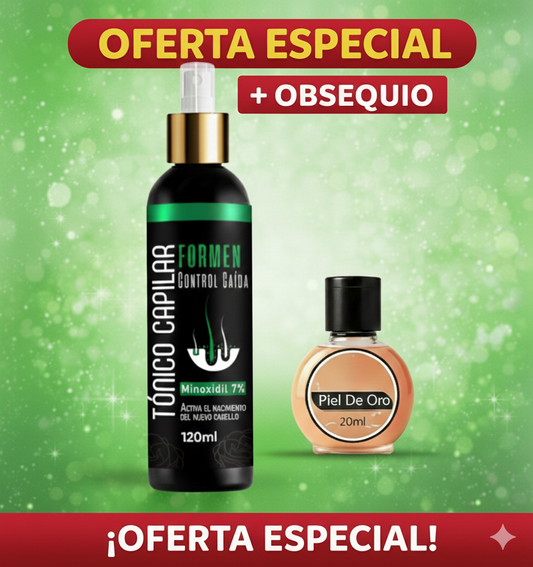 TONICO MINOXIDIL HOMBRE ACTIVA EL NACIMIENTO DEL NUEVO CABELLO + OBSEQUIO